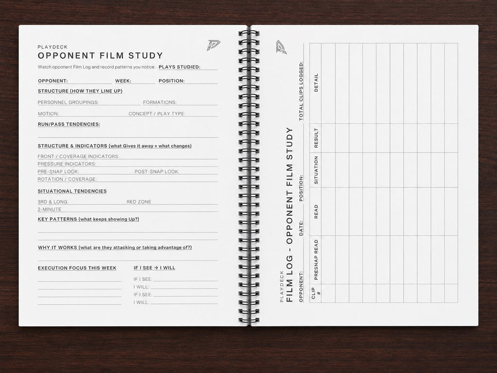 PlayDeck Football Performance Journal
